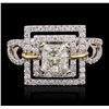 Image 1 : 18KT Two-Tone Gold 2.09ctw Diamond Ring