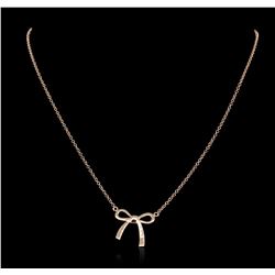 14KT Rose Gold Bow Necklace