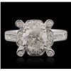 Image 1 : 18KT White Gold 3.13ctw Diamond Ring
