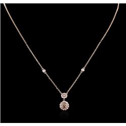 14KT Rose Gold 0.98ctw Diamond Necklace