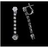 Image 2 : 14KT White Gold 1.45ctw Diamond Earrings