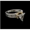 Image 2 : 1.56ctw Diamond Ring - 14KT White and Yellow Gold