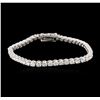 Image 1 : 14KT White Gold 7.22ctw Diamond Tennis Bracelet