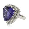 Image 2 : 14KT White Gold GIA Certified 17.35ct Tanzanite and Diamond Ring