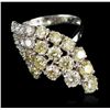 Image 2 : 14KT White Gold 5.67ctw Diamond Ring
