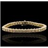 Image 1 : 14KT Yellow Gold 6.90ctw Diamond Bracelet