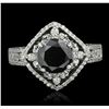 Image 1 : 14KT White Gold 5.25ctw Black Diamond Ring