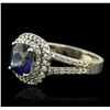 Image 2 : 14KT White Gold 2.53ct Tanzanite and Diamond Ring