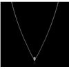 Image 1 : 14KT White Gold 0.36ct Diamond Solitaire Necklace