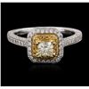 Image 1 : 18KT Two-Tone Gold 0.89ctw Diamond Ring