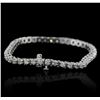 Image 2 : 14KT White Gold 3.61ctw Diamond Tennis  Bracelet