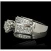 Image 2 : 18KT White Gold 3.70ctw Diamond Ring
