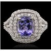 Image 1 : 14KT White Gold 2.61ct Tanzanite and Diamond Ring