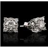 Image 2 : 14KT White Gold 1.36ctw Diamond Earrings
