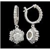 Image 2 : 14KT White Gold 4.92ctw Diamond Earrings