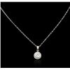 Image 1 : 14KT White Gold 1.25ctw Diamond Pendant With Chain