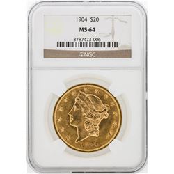 1904 NGC MS64 $20 Liberty Head Double Eagle Coin