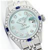 Image 1 : Rolex Stainless Steel Diamond and Sapphire DateJust Ladies Watch