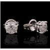 Image 2 : 14KT White Gold 1.44ctw Diamond Stud Earrings