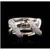 Image 1 : 14KT White Gold 0.70ctw Diamond Ring