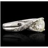 Image 2 : 14KT White Gold 1.67ctw Diamond Ring