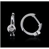 Image 2 : 14KT White Gold 0.04ctw Diamond Earrings