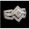Image 2 : 18KT White Gold 1.00ctw Diamond Ring