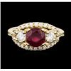 Image 1 : 14KT Yellow Gold 1.78ct Ruby and Diamond Ring