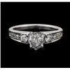 Image 1 : 14KT White Gold 1.02ctw Diamond Ring