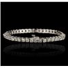 Image 2 : 14KT White Gold 7.60ctw Diamond Tennis Bracelet