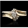 Image 1 : 14KT Yellow Gold 0.18ctw Diamond Ring