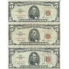 Image 1 : 1963 $5 Red Seal Bill Lot of 3