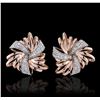 Image 1 : 14KT Rose Gold 0.50ctw Diamond Earrings