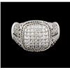 Image 1 : 14KT White Gold 0.33ctw Diamond Ring