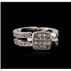 Image 2 : 14KT White Gold 1.15ctw Diamond Ring