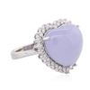 Image 2 : 14KT White Gold 32.59ct Agate and Diamond Ring