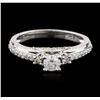 Image 1 : 14KT White Gold 0.67ctw Diamond Ring