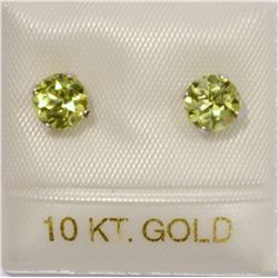 10KT GOLD PERIDOT EARRINGS
