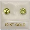 Image 1 : 10KT GOLD PERIDOT EARRINGS