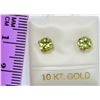 Image 2 : 10KT GOLD PERIDOT EARRINGS