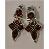 Image 1 : STERLING SILVER GARNET EARRINGS