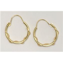 14KT GOLD HOOP EARRINGS