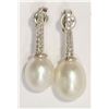 Image 1 : STERLING SILVER FRESH WATER PEARL & DIAMOND