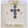 Image 1 : 10KT GOLD SAPPHIRE (0.54CT) CROSS PENDANT