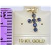 Image 3 : 10KT GOLD SAPPHIRE (0.54CT) CROSS PENDANT