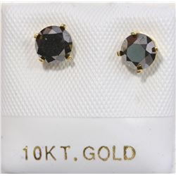 10KT GOLD BLACK DIAMOND (0.96CT) EARRINGS