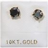 Image 1 : 10KT GOLD BLACK DIAMOND (0.96CT) EARRINGS