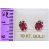 Image 2 : 10KT GOLD RUBY (2.20CT) EARRINGS
