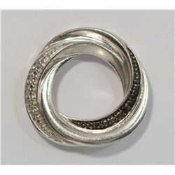 STERLING SILVER DIAMOND PENDANT