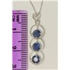 Image 2 : 14KT WHITE GOLD SAPPHIRE (1.20CT) & DIAMOND